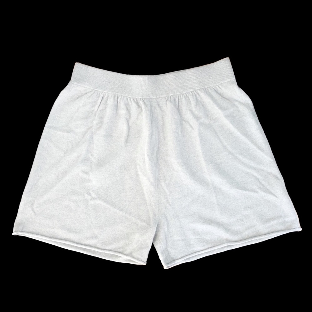 J.Crew 100% Cashmere Relaxed Pull On Shorts Size L Gray Super Soft New